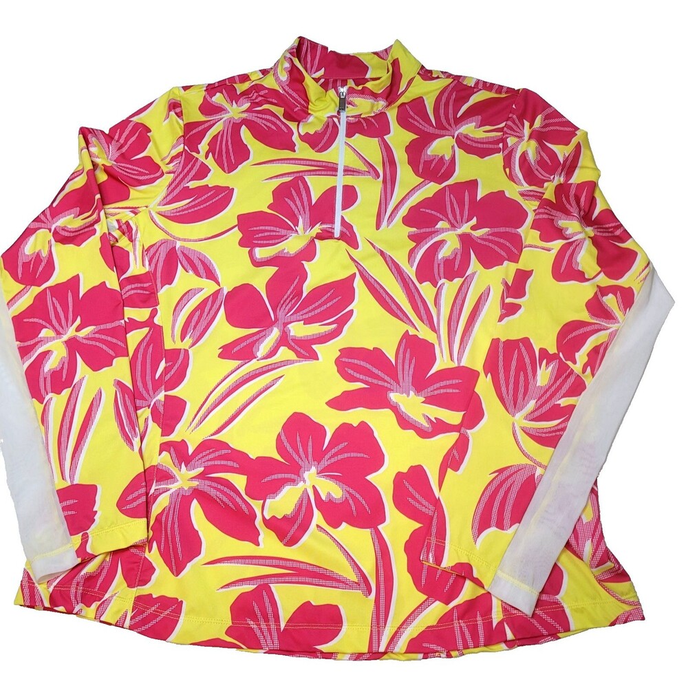 Tail Quarter Zip XL Multi Color Abstract Print Lot 2 Golf Tennis Performance Top - Picture 16 of 16